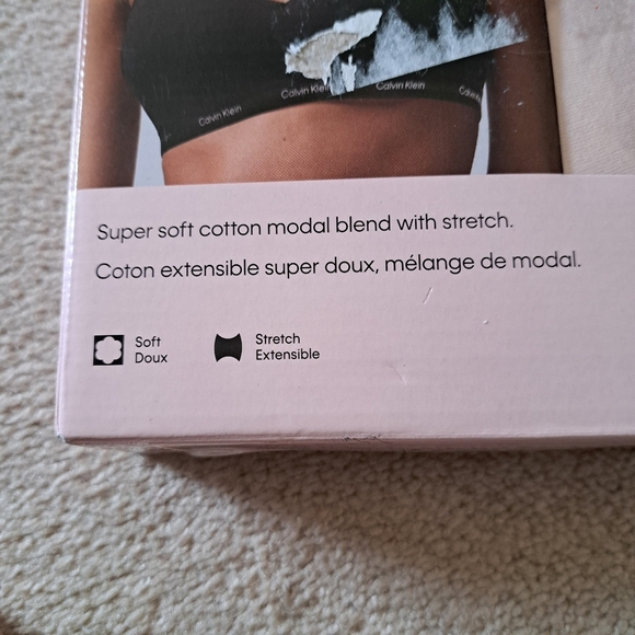 Calvin Klein 2 Pack Bralette Cotton Modal Pink Tan Size Small Bras - Picture 11 of 16